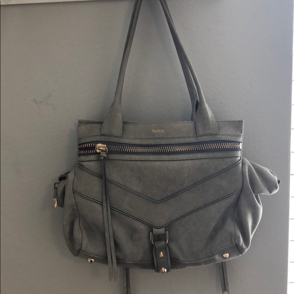 Botkier Gray Leather Shoulder Bag - Picture 2 of 4